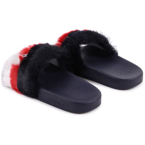 fuzzy gucci slides